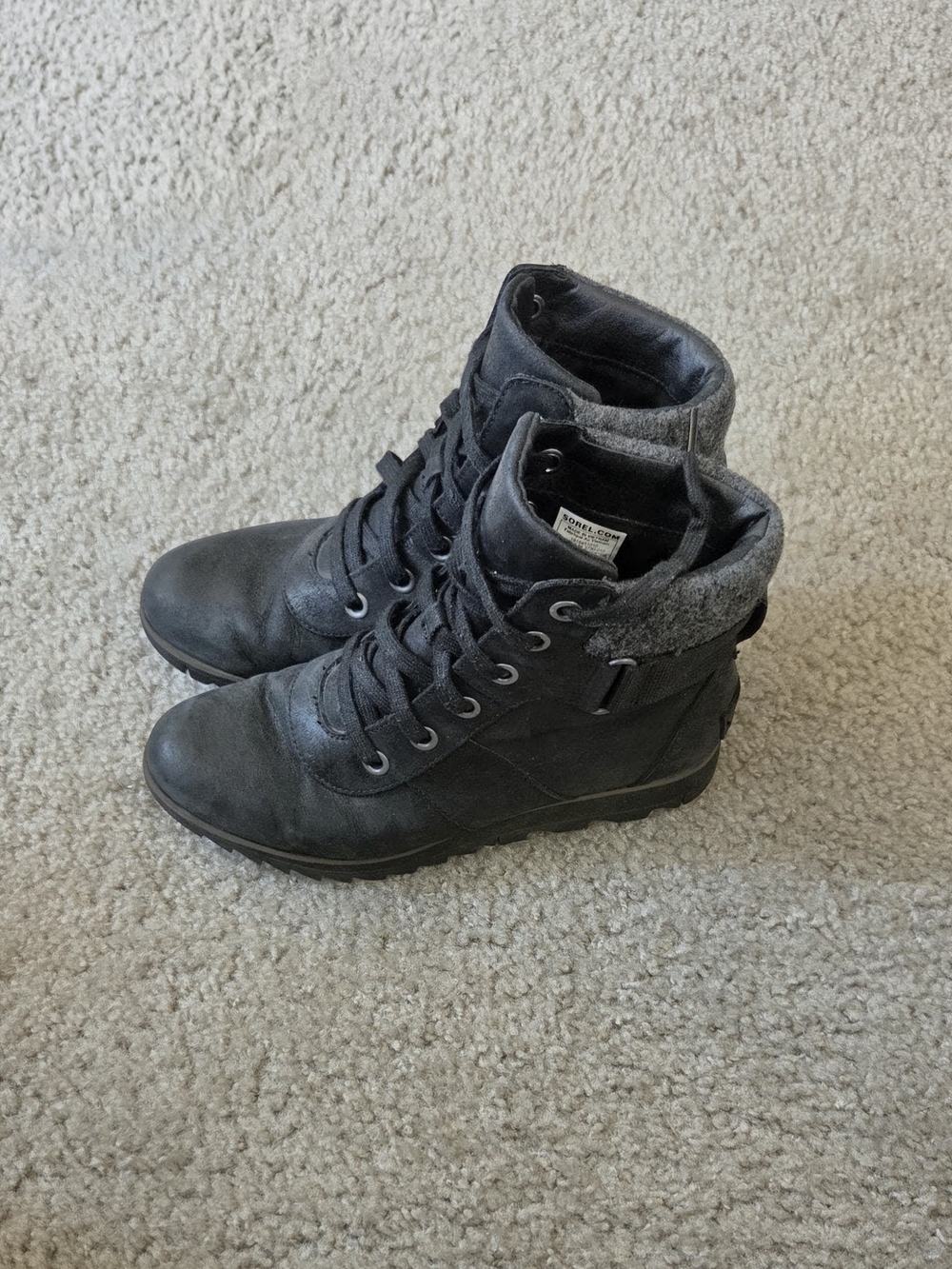 Black Sorel Harlow Conquest Boots, size 7.5.